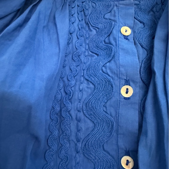 JULIET DUNN Blouson Blue Blouson Dress with Cut Out Embroidery - Picture 3 of 8